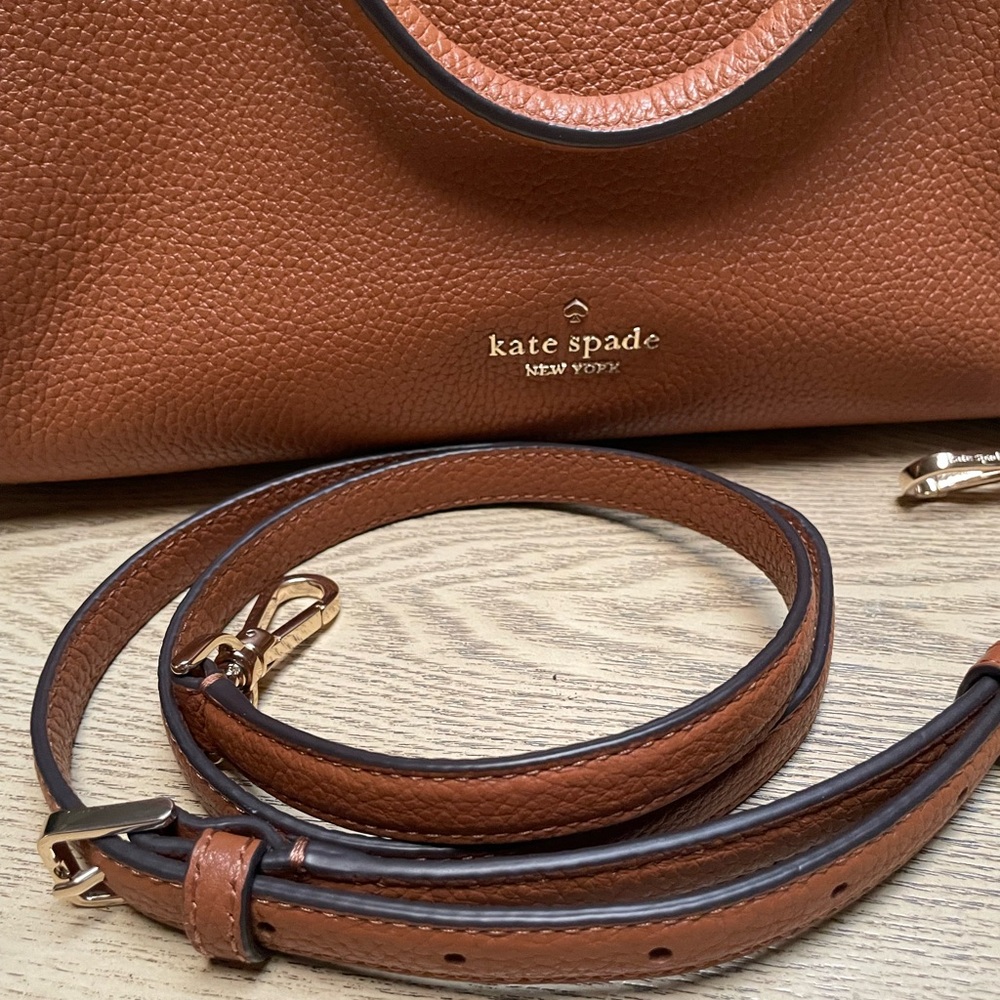 Kate Spade Leila Medium Brown pebble Leather Tote Bag - Picture 5 of 6